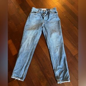 10 Crosby Derek Lam Light Blue High-Rise Classic Straight Leg Jeans